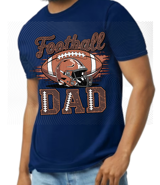 Football Dad Tee Helmet/Ball Design ((Customizable))