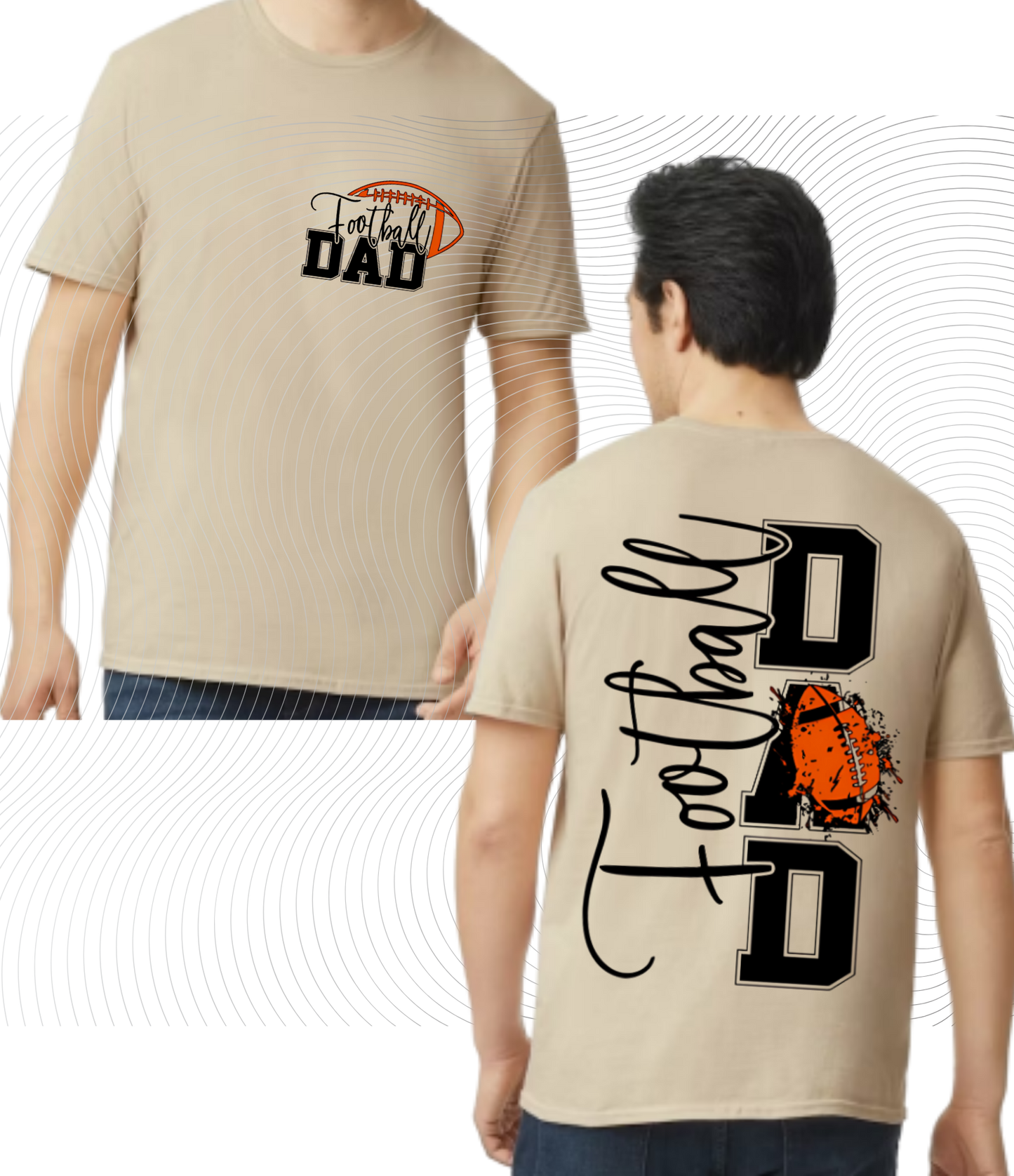 Football Dad Front/Back Tee ((Customizable))