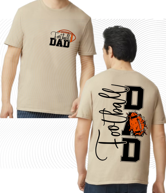 Football Dad Front/Back Tee ((Customizable))
