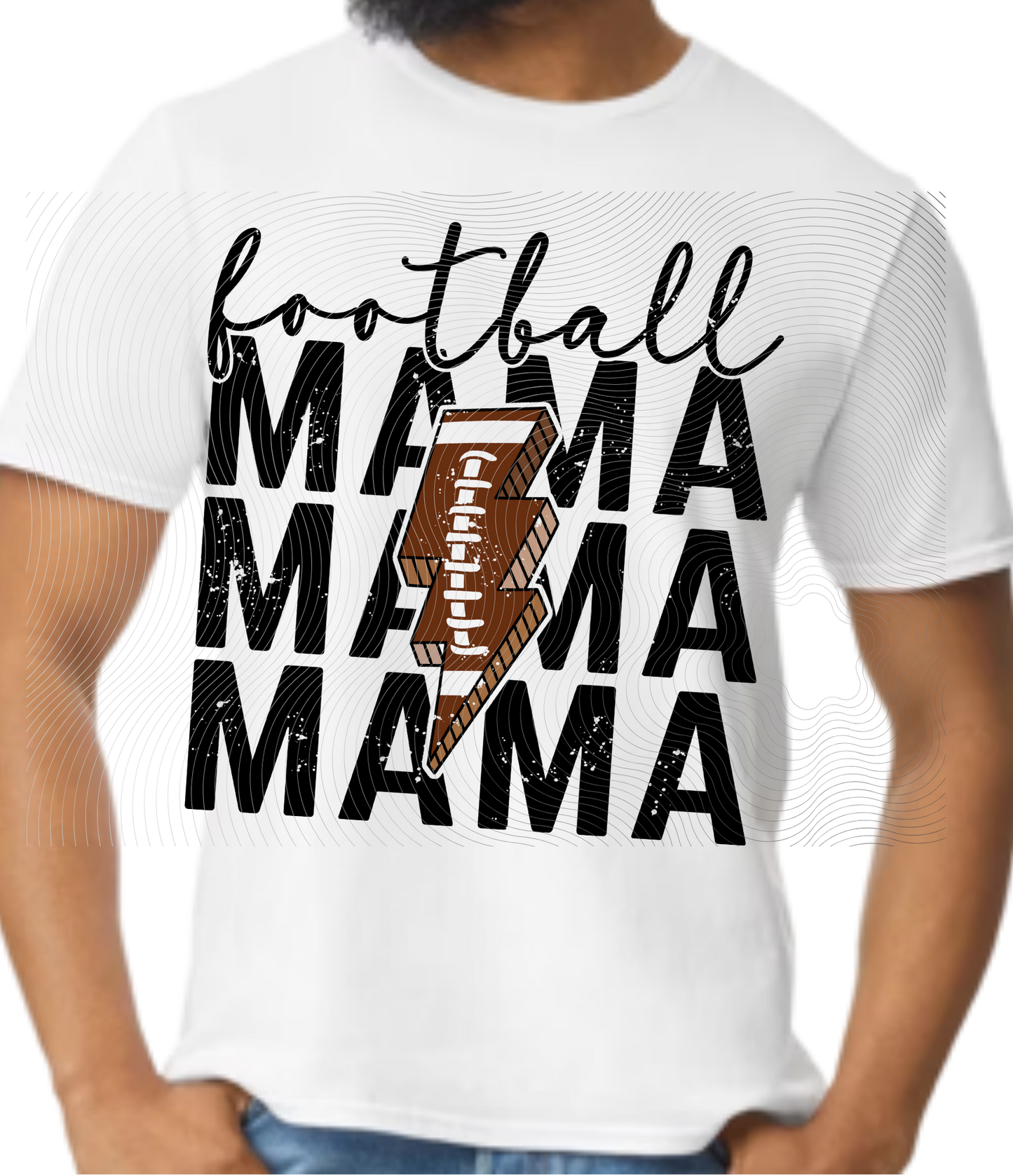Football Mama Lightning Strike Tee ((Customizable))