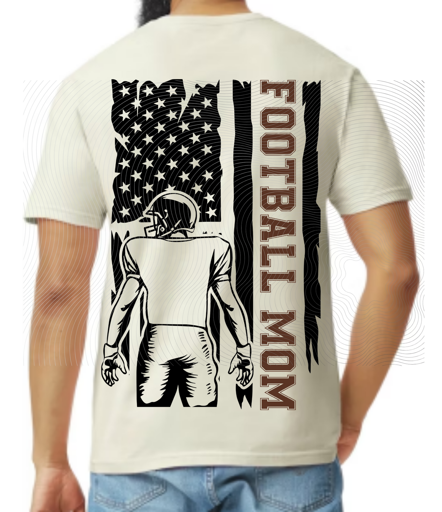 Football Mom Flag Tee ((Customizable))