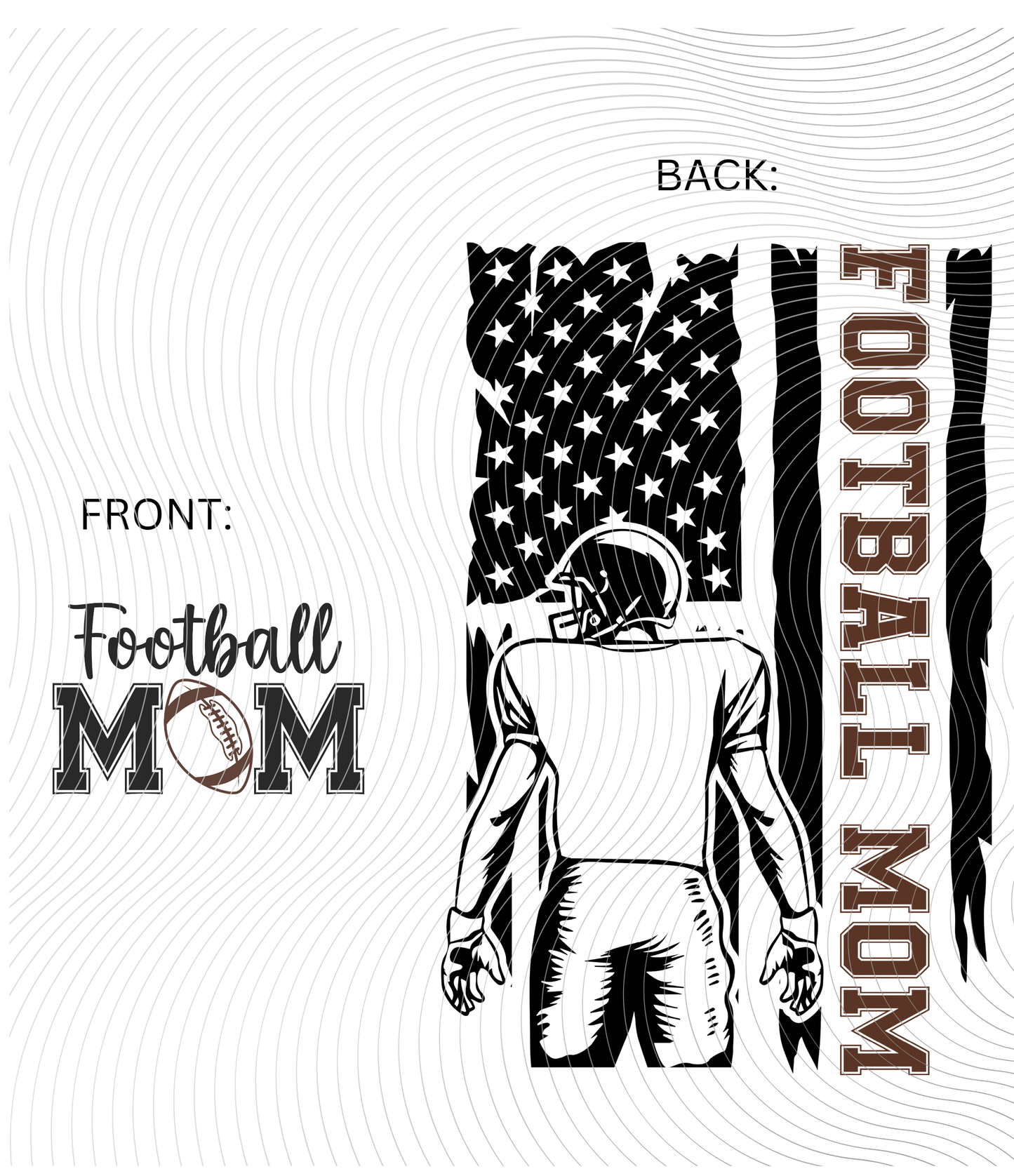 Football Mom Flag Tee ((Customizable))