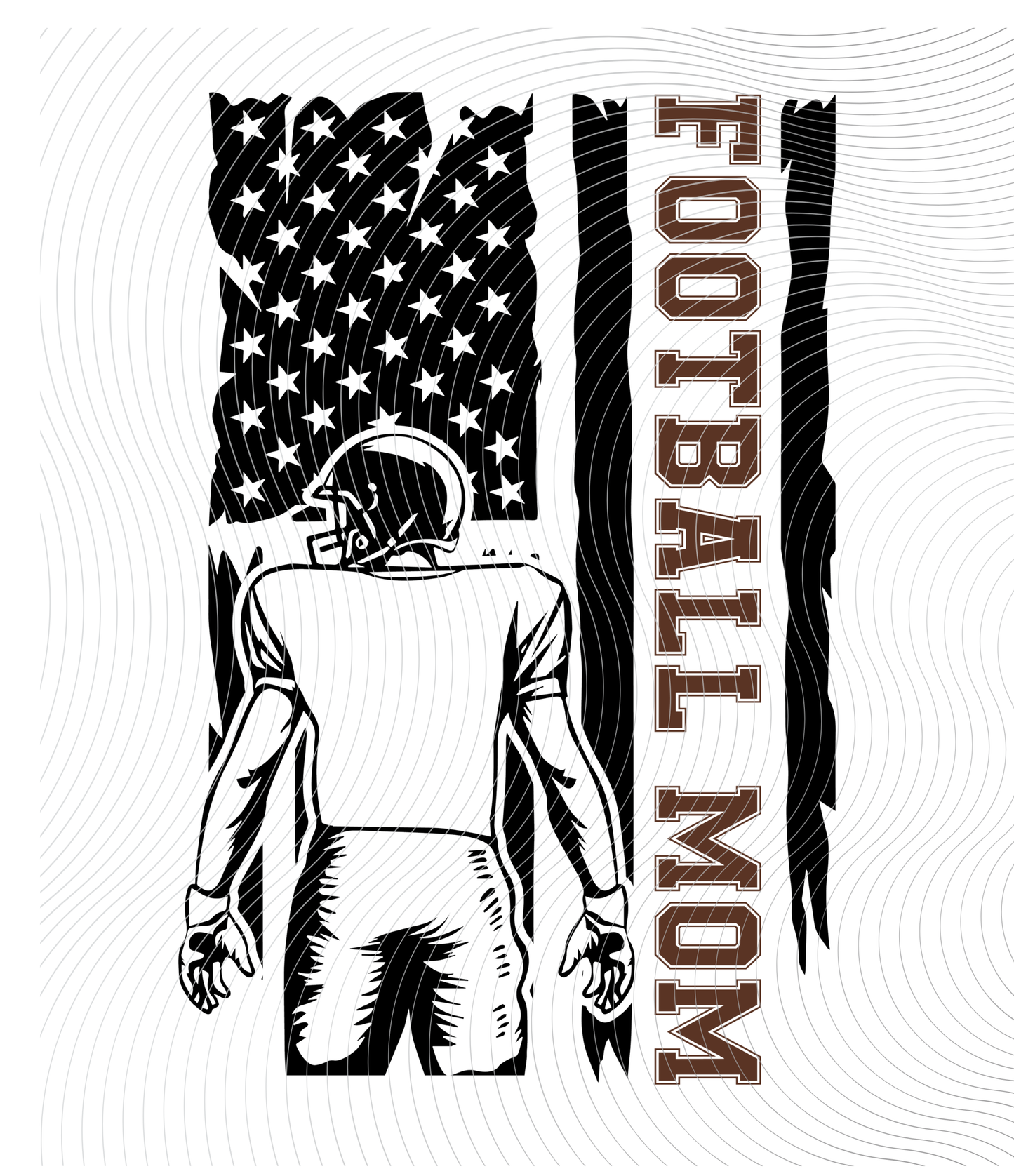 Football Mom Flag Tee ((Customizable))