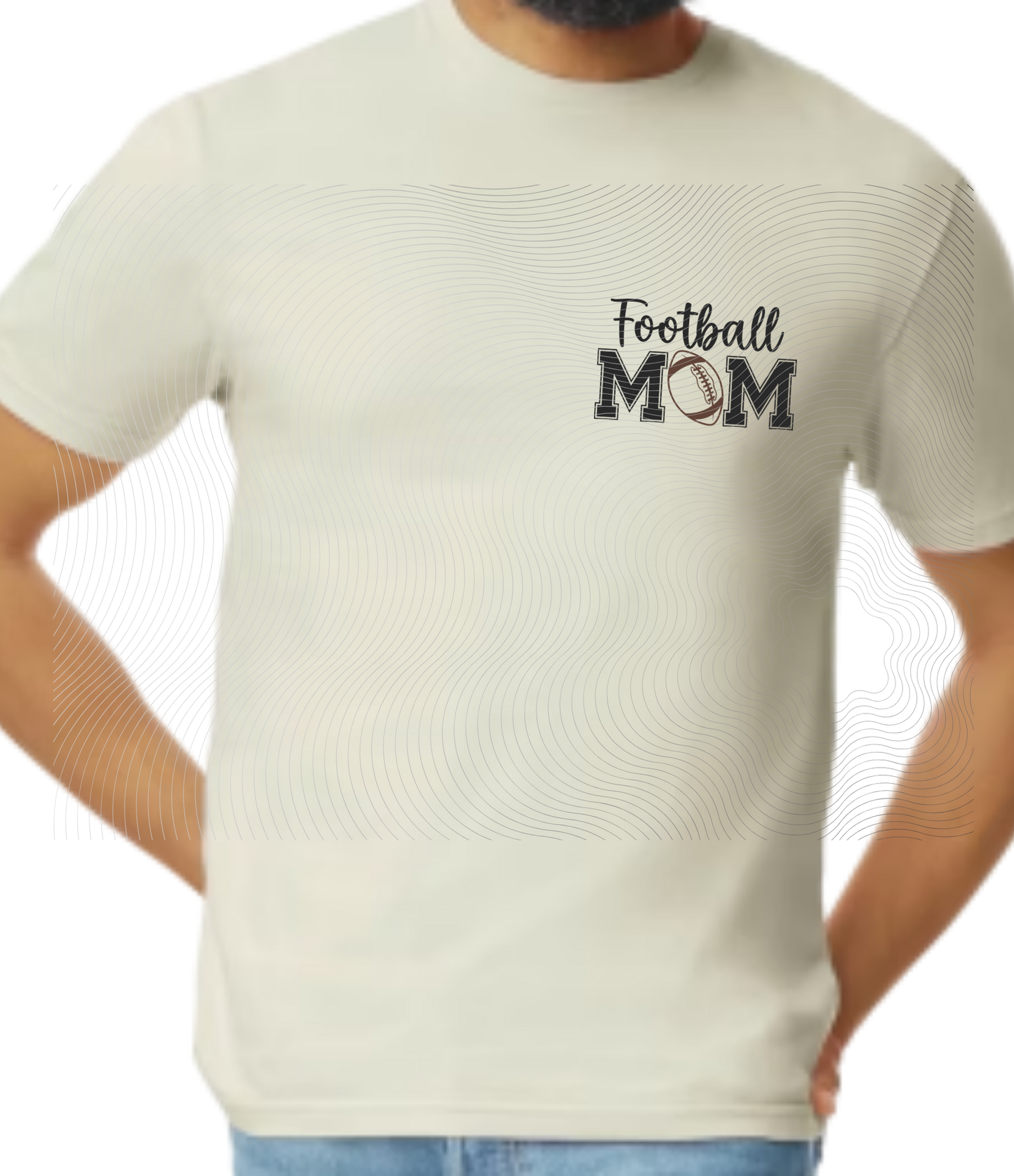 Football Mom Flag Tee ((Customizable))