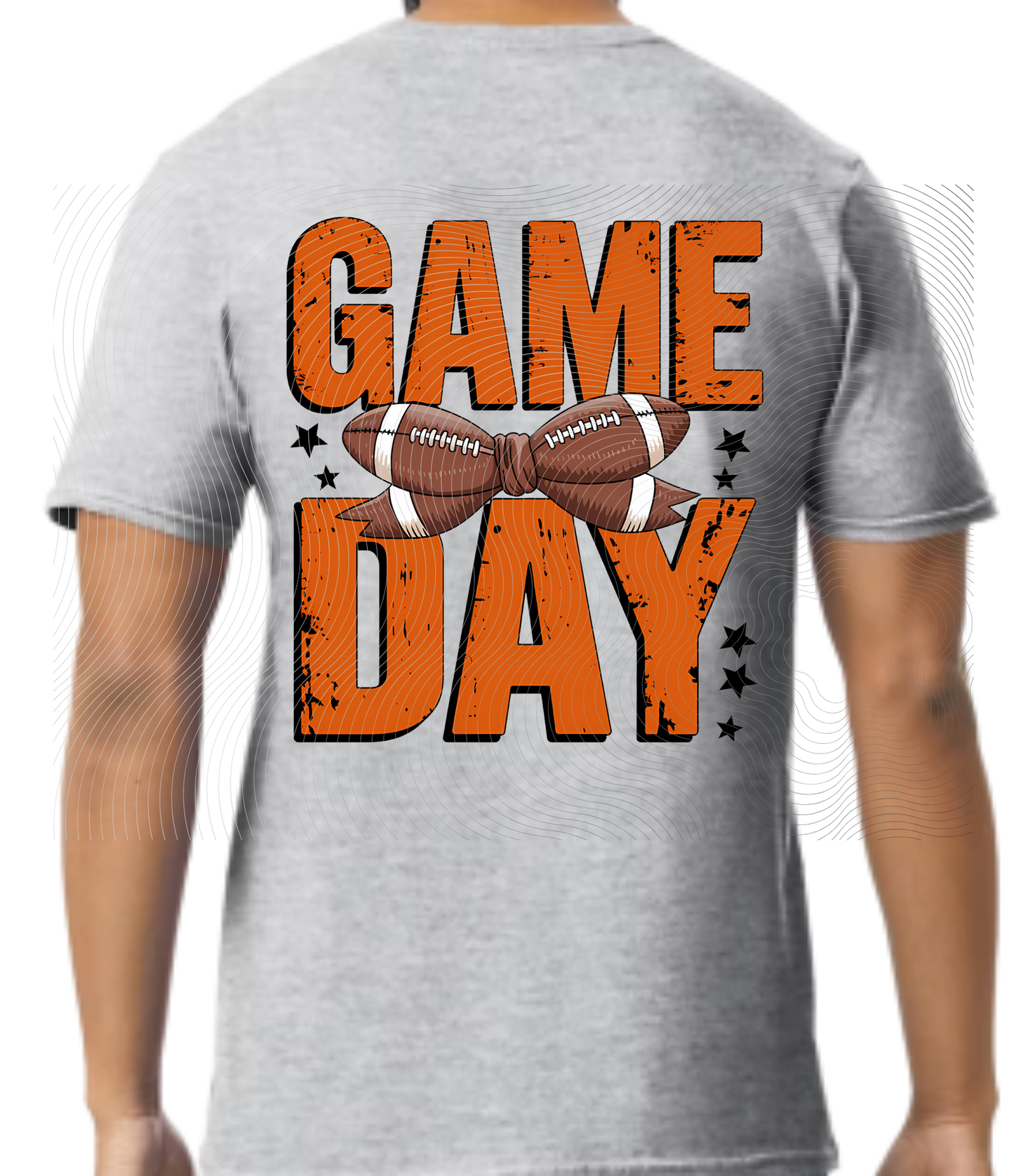 Youth Game Day with Flag Bow Tee ((Customizable))