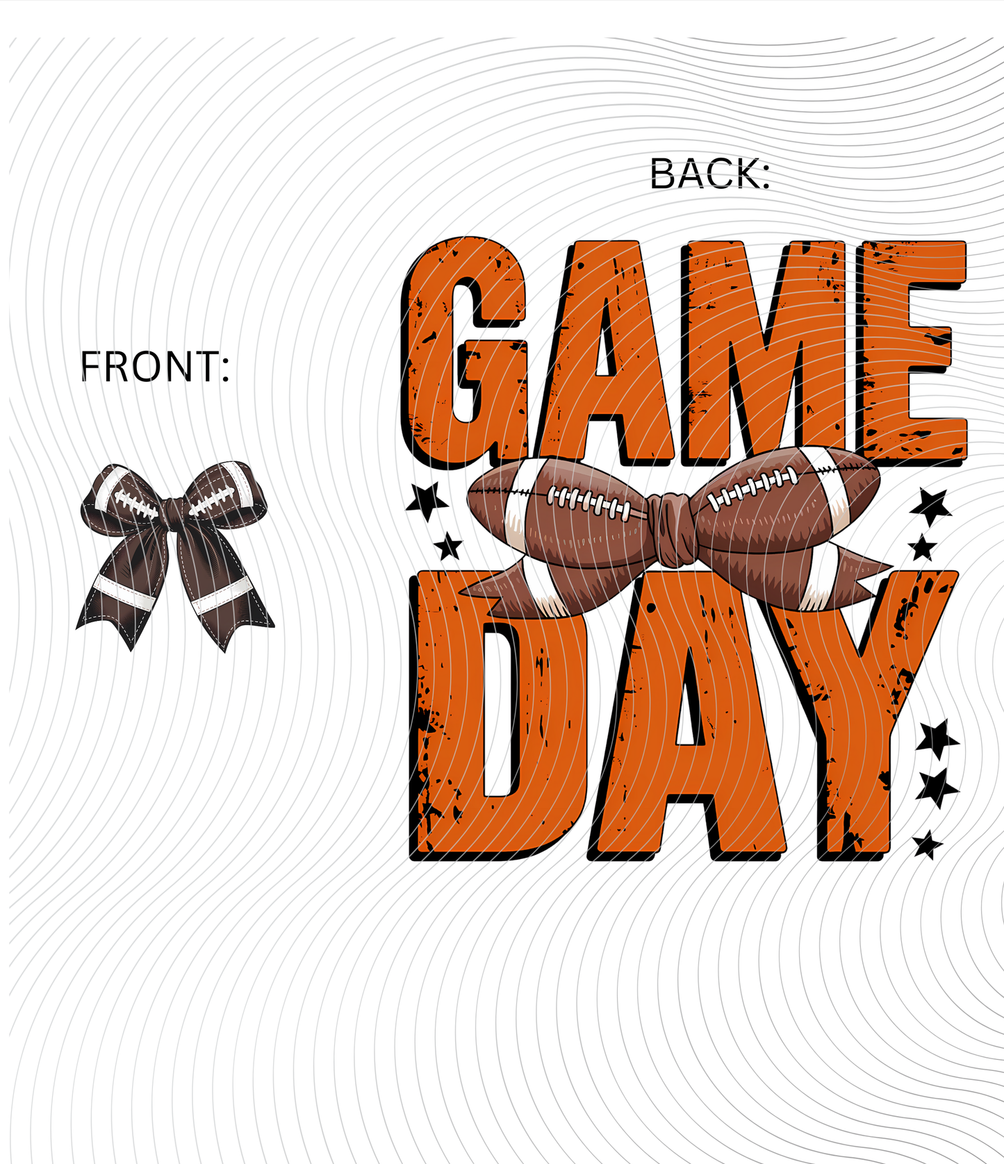 Youth Game Day with Flag Bow Tee ((Customizable))