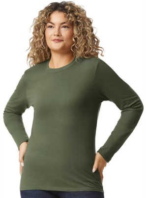 Basketball Mom with Hoop Long Sleeve T-Shirt ((Customizable))