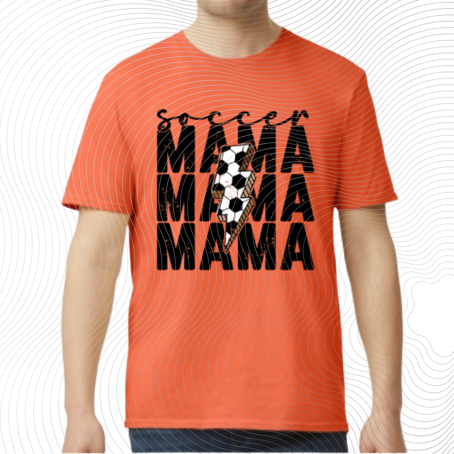 Soccer Mama Tee with Lightning Strike Design ((Customizable))
