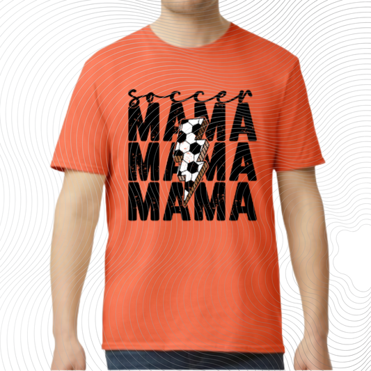 Soccer Mama Tee with Lightning Strike Design ((Customizable))