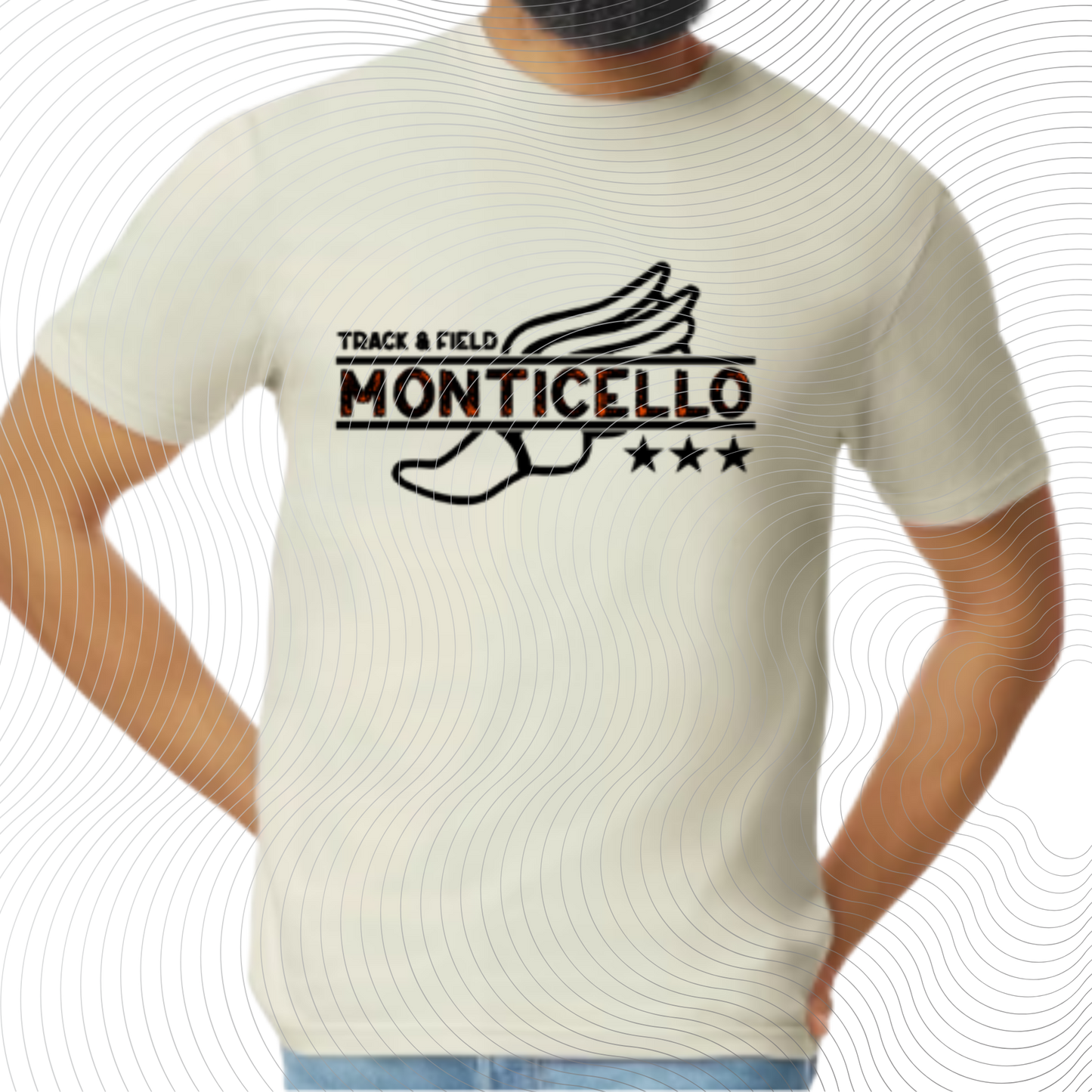Track & Field Tee Orange Monticello ((Customizable))