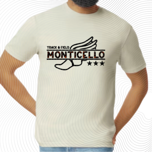 Track & Field Tee Orange Monticello ((Customizable))