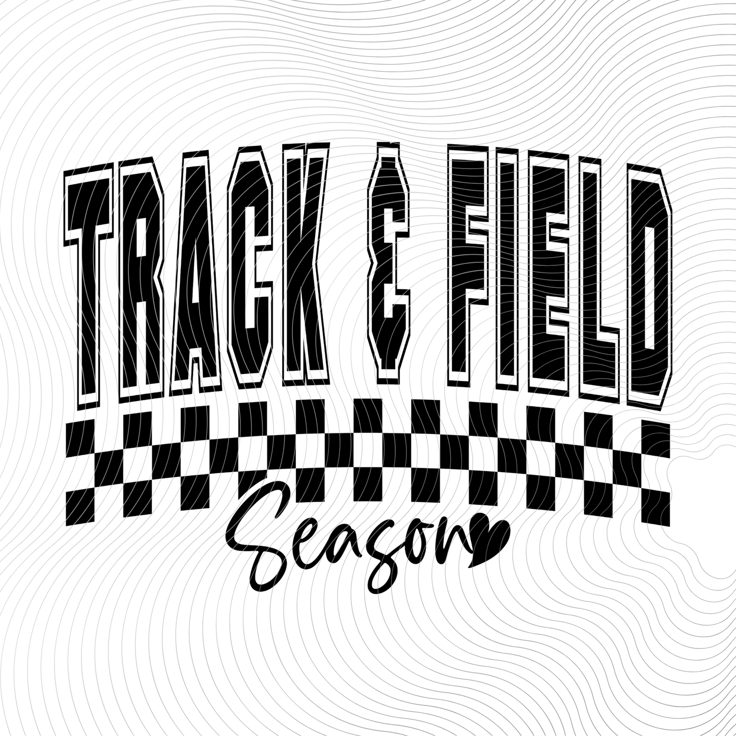 Youth Track & Field Tee in Pink, Black or White Design ((Customizable))
