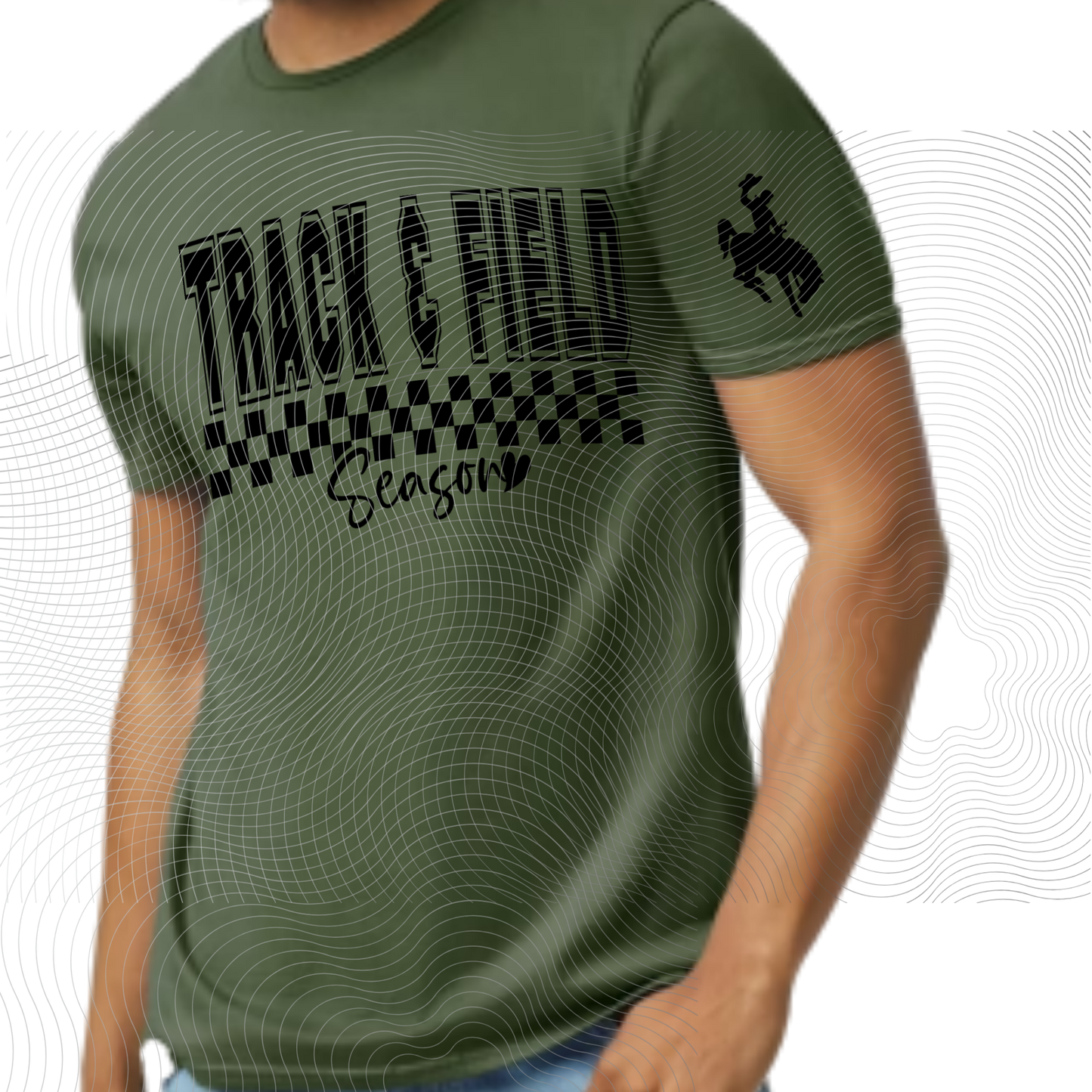 Youth Track & Field Tee in Pink, Black or White Design ((Customizable))