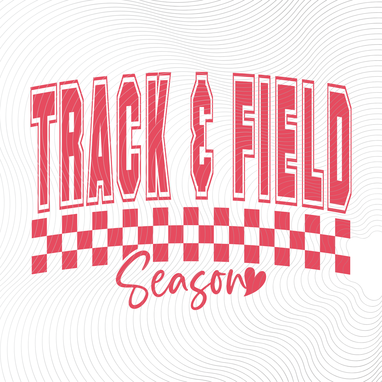 Youth Track & Field Tee in Pink, Black or White Design ((Customizable))