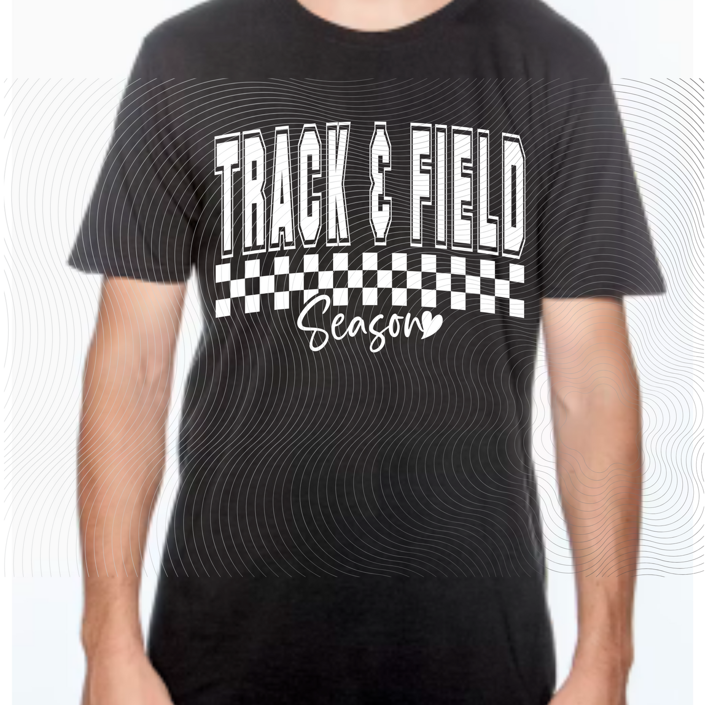 Youth Track & Field Tee in Pink, Black or White Design ((Customizable))