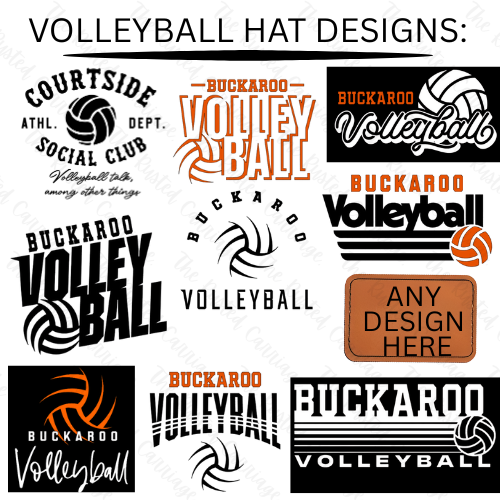 Heather Gray & White Adult Unisex Hat - Pick Your Volleyball Design & Hat Style: Flat or Curved Brim ((Customizable))