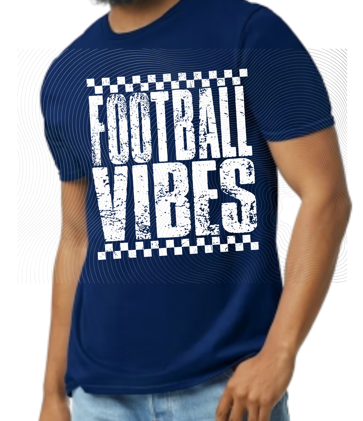 Football Vibes Tee White Design ((Customizable))
