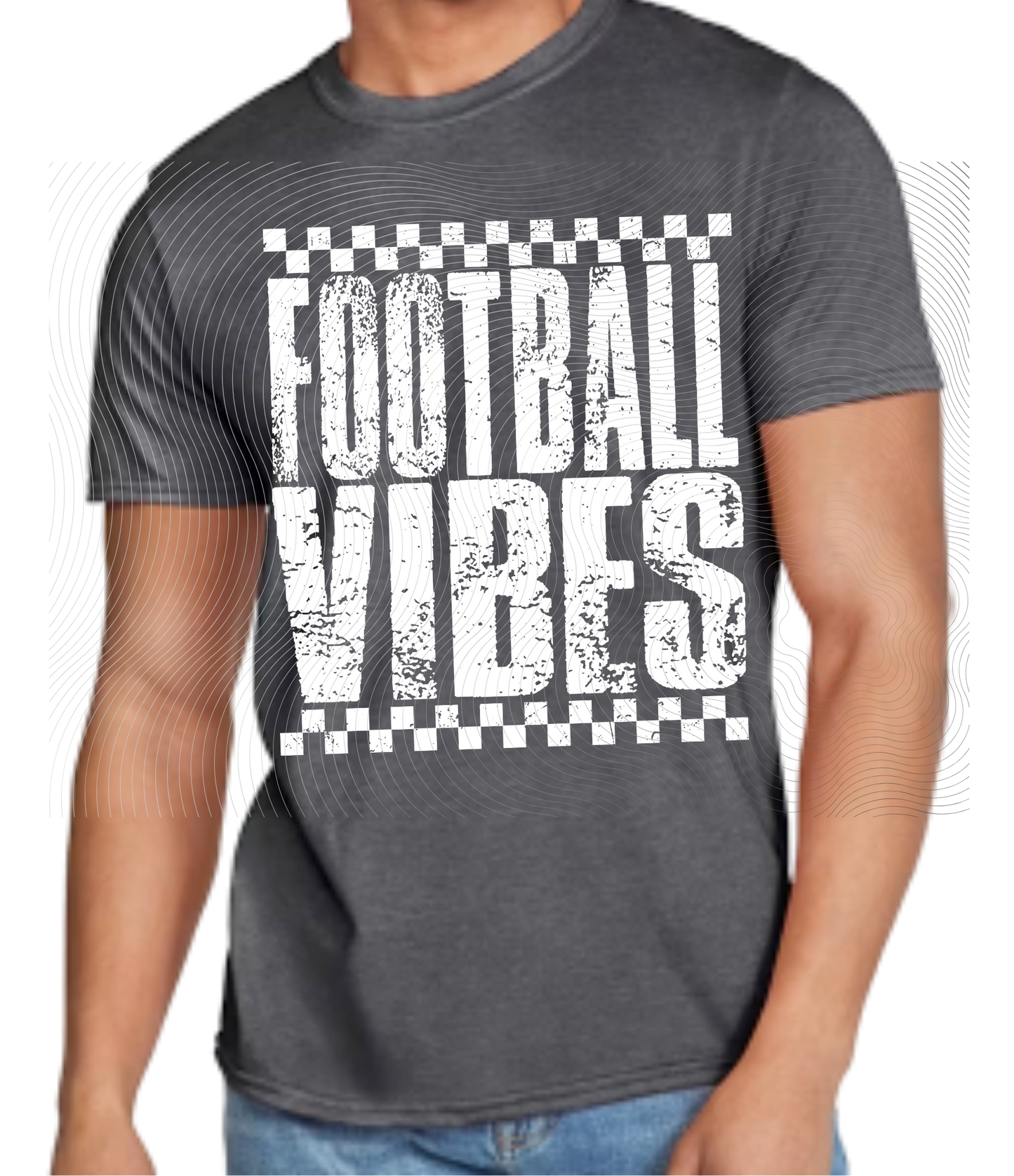 Football Vibes Tee White Design ((Customizable))