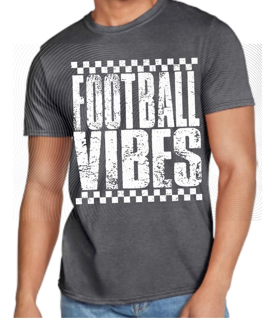 Football Vibes Tee White Design ((Customizable))
