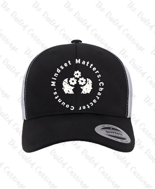 Good in the Head, Mindset Matters Character Counts Chakra Hat - Hat Style: Flat Brim, Curved Brim or Women's Trucker Hat ((Customizable))