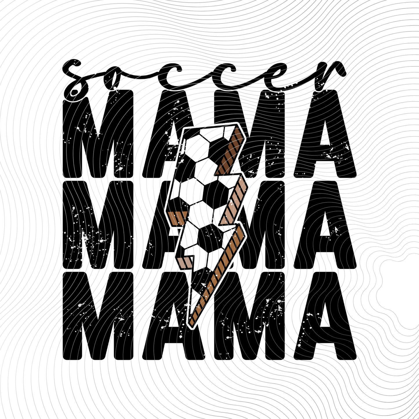 Soccer Mama Tee with Lightning Strike Design ((Customizable))
