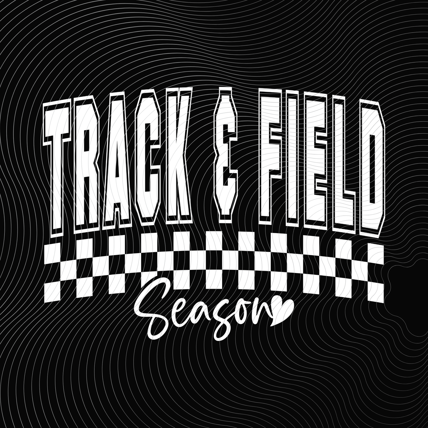Youth Track & Field Tee in Pink, Black or White Design ((Customizable))