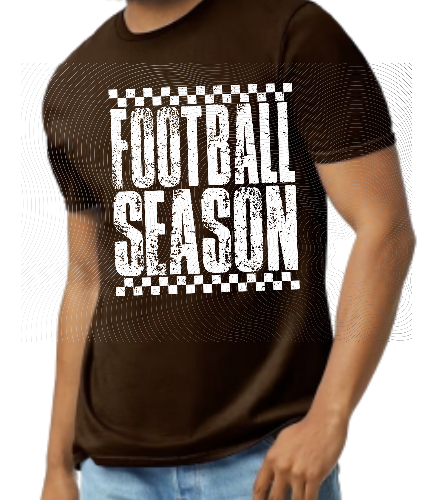 Youth Football Season Tee White Design ((Customizable))