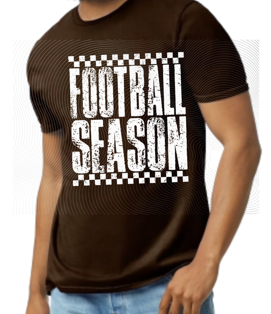 Youth Football Season Tee White Design ((Customizable))