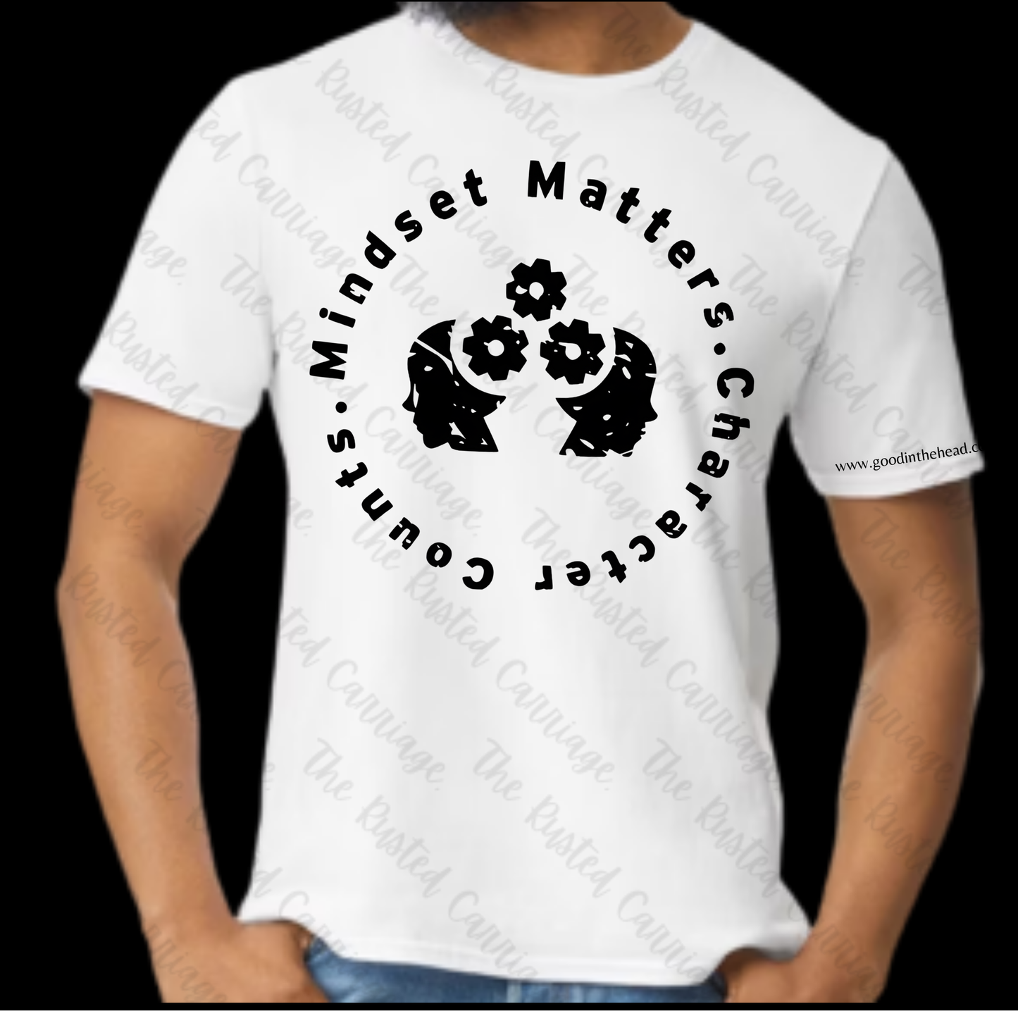 Good in the Head, Mindset Matters Character Counts Chakra- BLACK design ((Customizable))